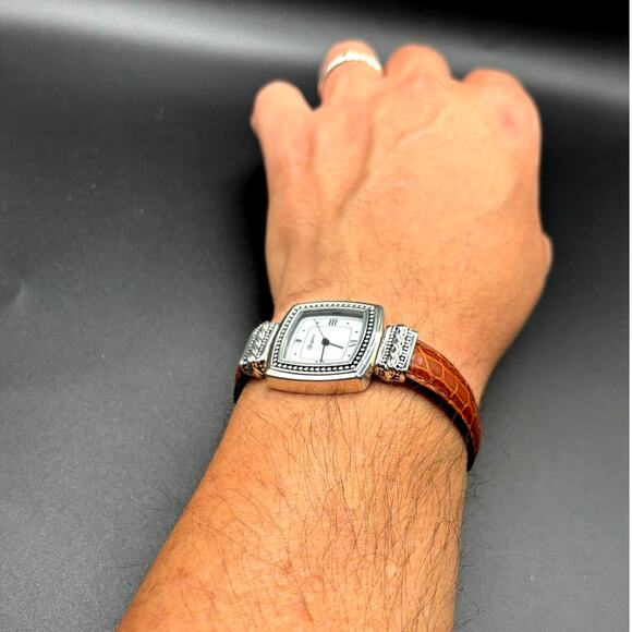 Brighton Toulouse W3130 Womens Reversible Brown Black Leather Strap Watch NIBWT main image 8